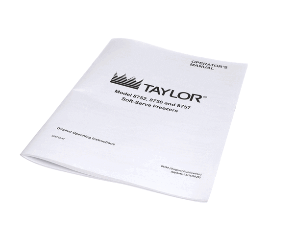 TAYLOR FREEZERS 028752-M MAN-OPER 8752/8756/8757