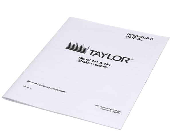 TAYLOR FREEZERS 029405-M MAN-OPER 400 SERIES