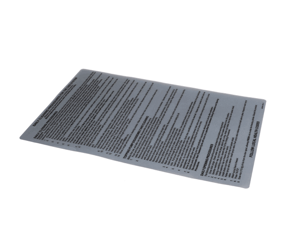 TAYLOR FREEZERS 057064 DECAL-INST-CLN-DAY-HT-C602