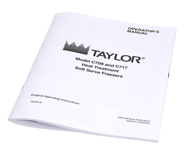 TAYLOR FREEZERS 062080-M MAN-OPER C709/C717