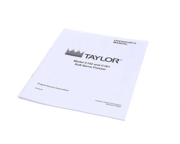 TAYLOR FREEZERS 085592-M MAN-OPER C152/C161