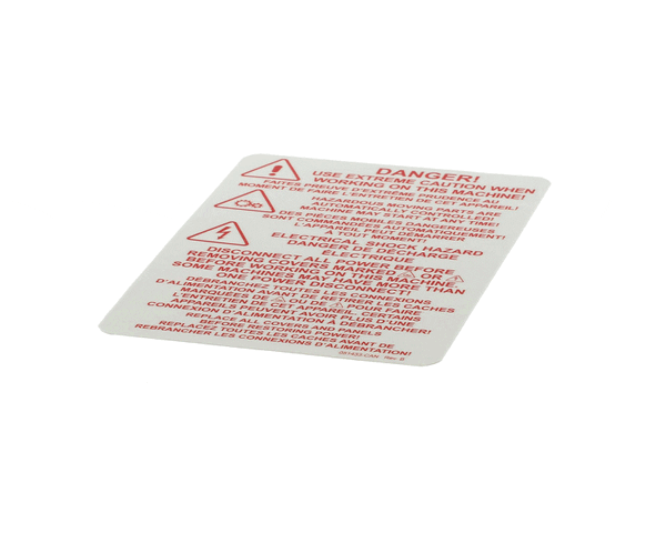 TAYLOR FREEZERS 051433-CAN LABEL-WARN-COVER-CANADA