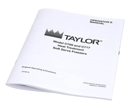 TAYLOR FREEZERS 062080-M MAN-OPER C709/C717